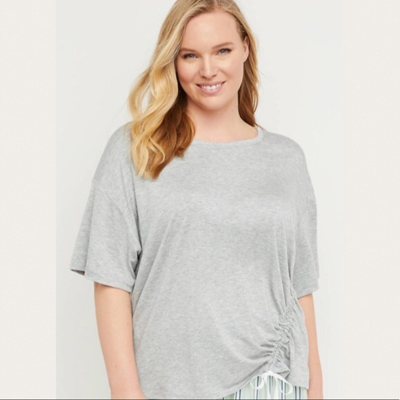 Lane Bryant Other - Lane Bryant ruched drawstring sleep top NWT
